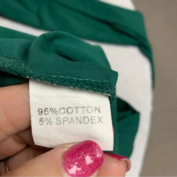 Green dress size large no brand cute waist detailing and open wrap front - Picture 7 of 7